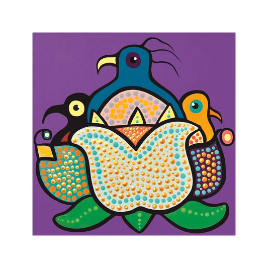 Family by Donna Langhorne Indigenous Art Print, First Nations, Anishinaabe Nation, Native Americans Decor, Framed Art