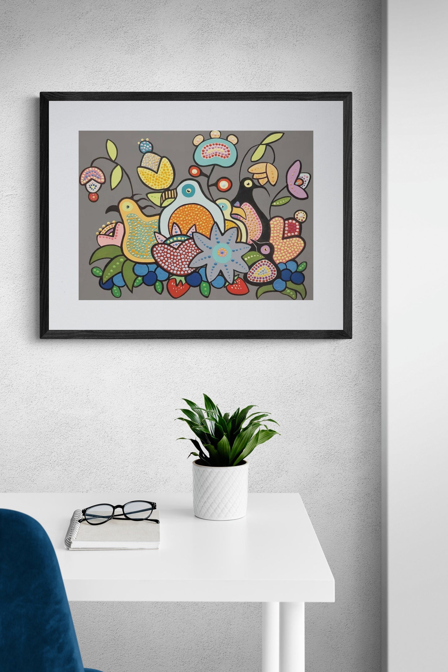 The Gatherings by Donna Langhorne Indigenous Art Print, First Nations, Anishinaabe Nation, Native Americans Decor, Framed Art