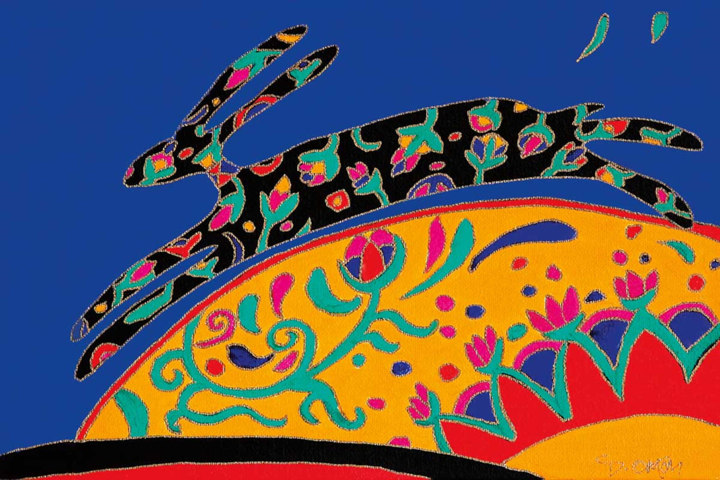 Lucky Rabbit by Dawn Oman Indigenous Art Print, First Nation, Métis, Chipewyan/Welsh, Culture, Native American Indian Decor, Framed Print