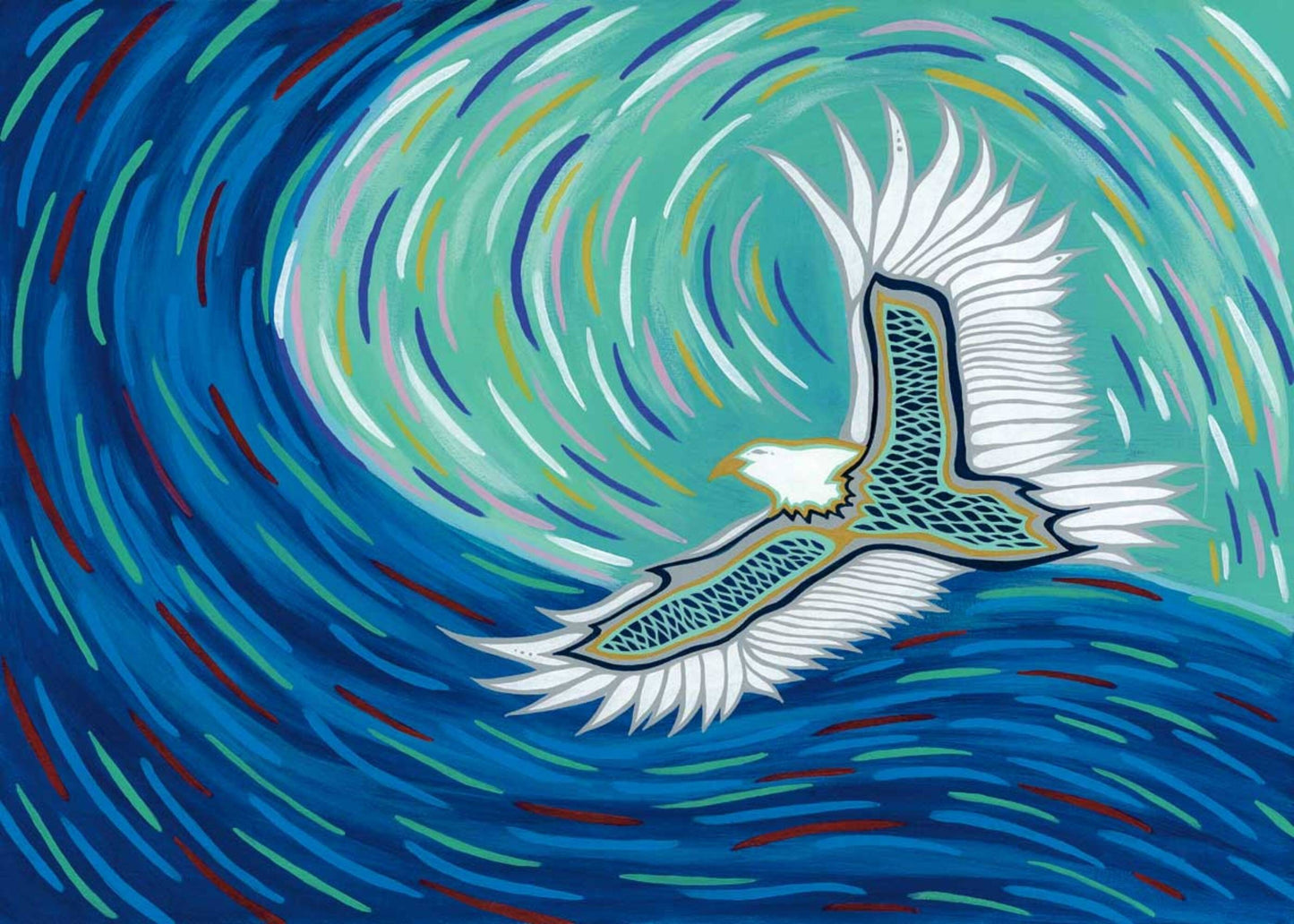 Prayer Carrier By Patrick Hunter Indigenous Art Print, First Nations, Ojibway, Native Americans Indian Decor, Eagle Art, Framed Art