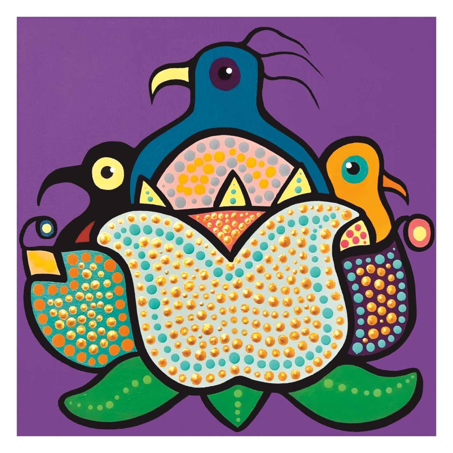 Family by Donna Langhorne Indigenous Art Print, First Nations, Anishinaabe Nation, Native Americans Decor, Framed Art