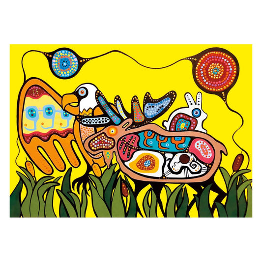 As One by Donna Langhorne Indigenous Art Print, First Nations, Anishinaabe Nation, Native Americans Decor, Framed Art