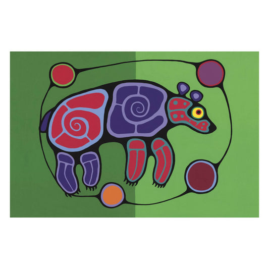 Bear by Jim Oskineegish Indigenous Art Print, First Nations, Ahnisnabae Culture, Native American Indian Decor