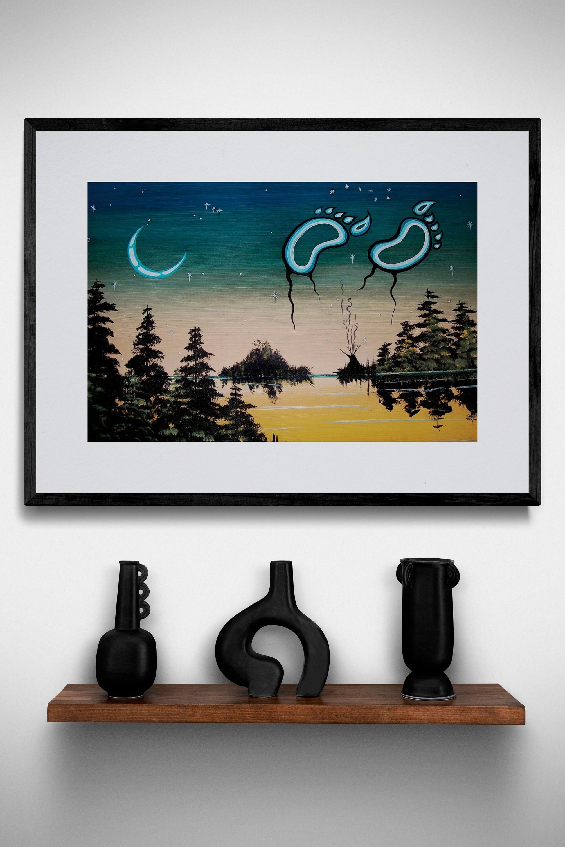 Bear Clan By William Monague, Indigenous Art Print, First Nations, Ojibway, Native Americans Indian Decor, Framed ArtBear Clan By William Monague, Indigenous Art Print, First Nations, Ojibway, Native Americans Indian Decor, Framed Art