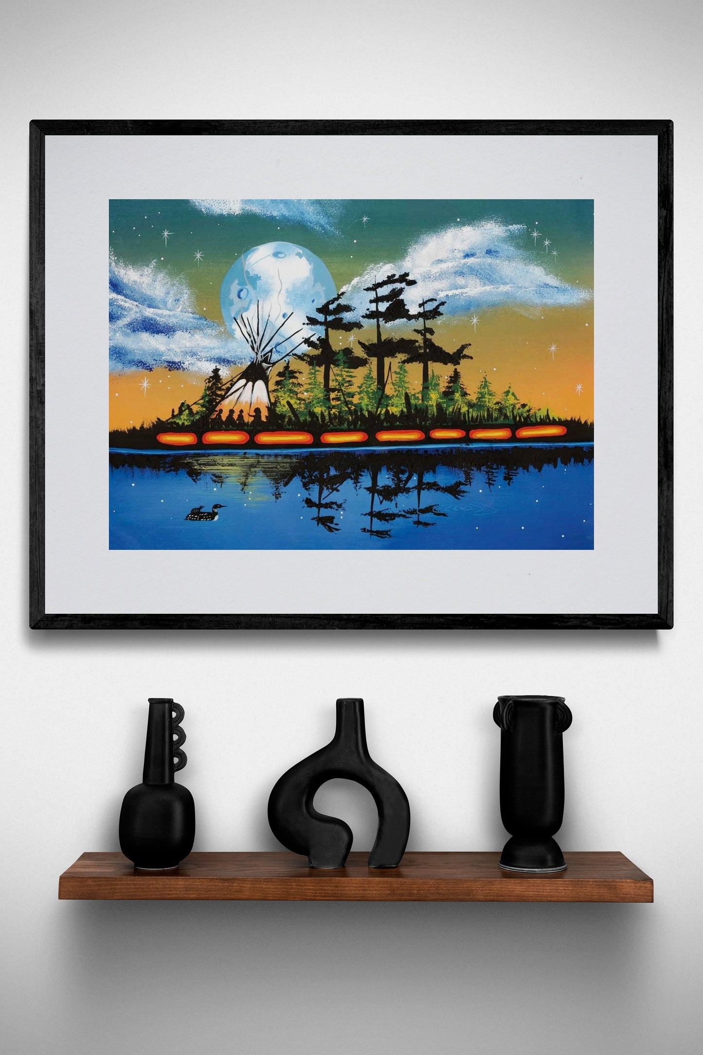 Teachings By William Monague, Indigenous Art Print, First Nations, Ojibway, Native Americans Indian Decor, Framed Art