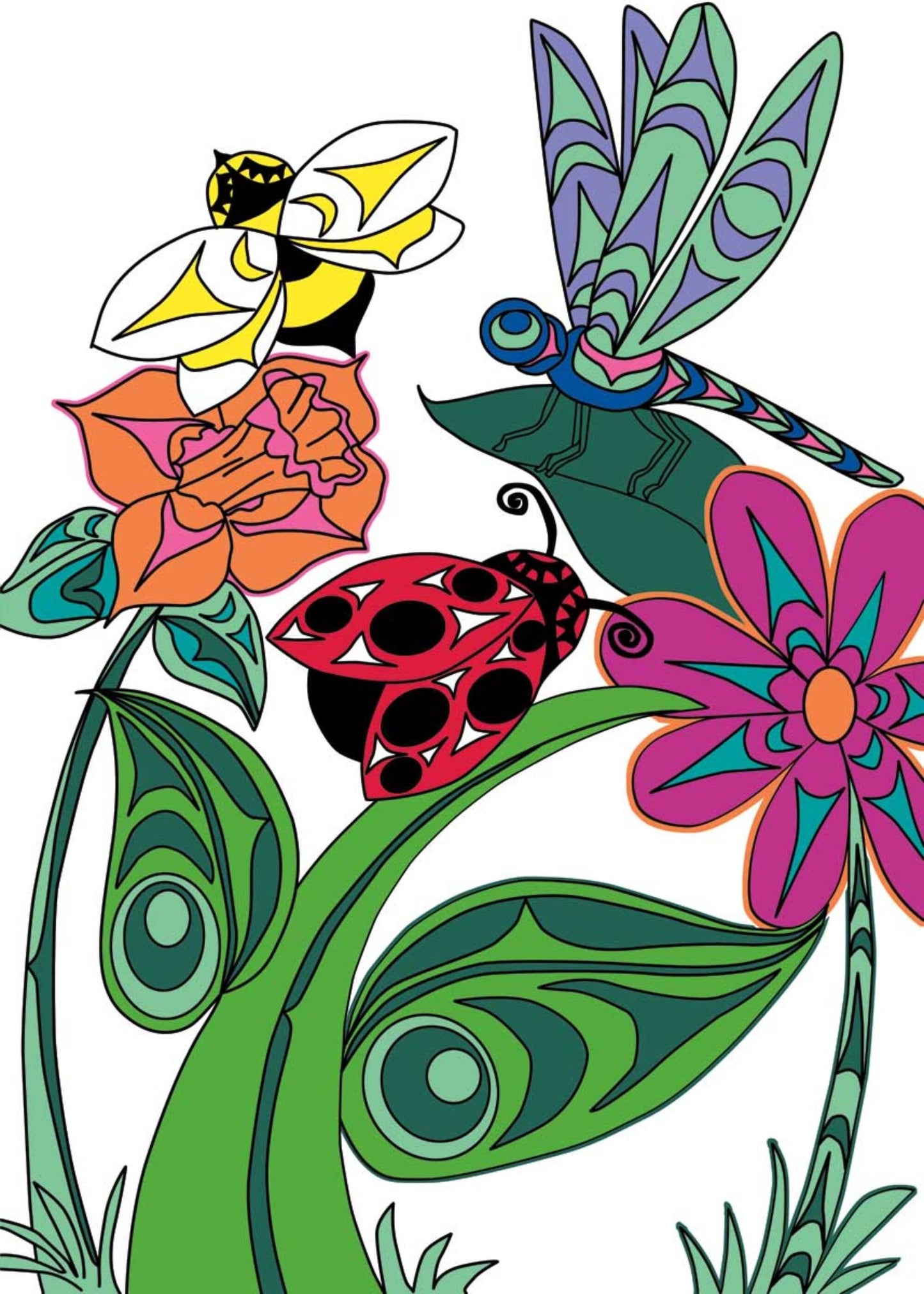 Nature by Angela Kimble, Indigenous Art Print, First Nations, Native American Indian Decor