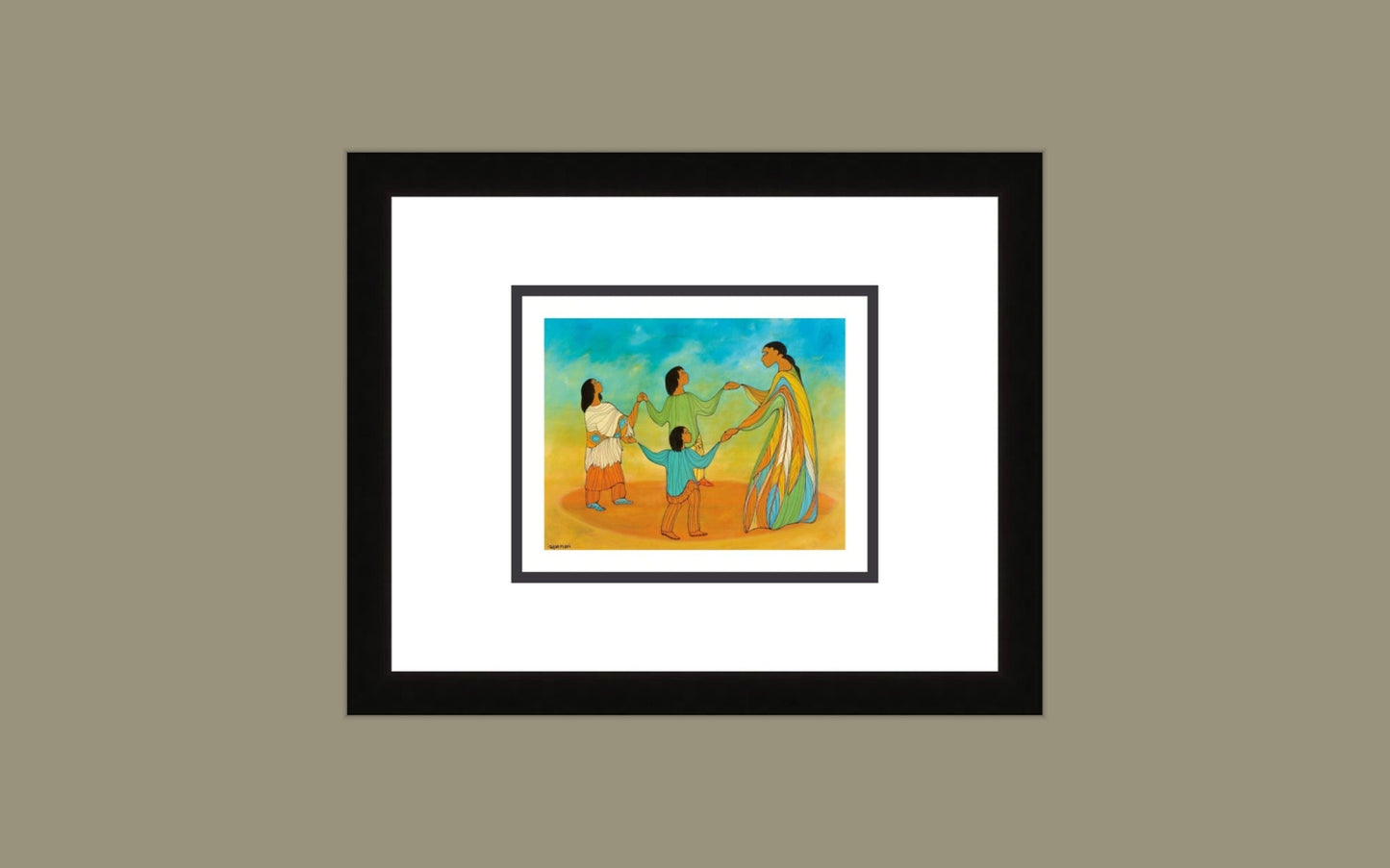 Circle of Life by Maxine Noel, Indigenous Art Card, First Nations, Native Americans, Framed Art Card