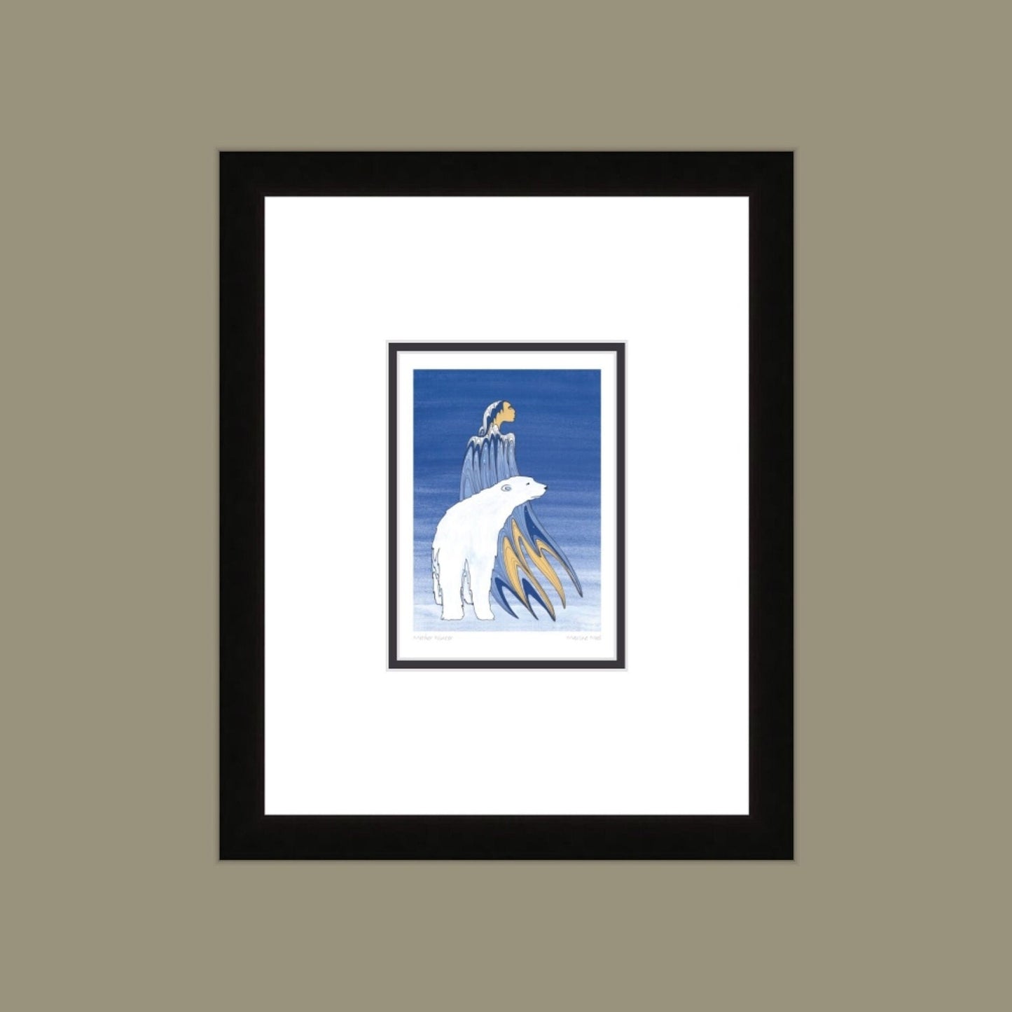 Mother Winter by Maxine Noel, Indigenous Art Card, First Nations, Native Americans, Framed Art Card