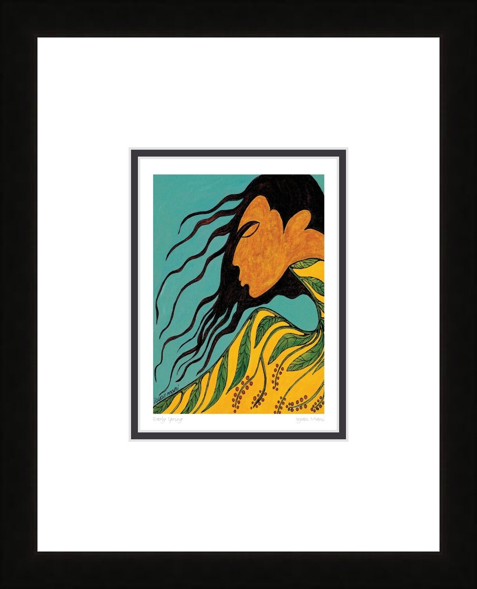 Early Spring by Maxine Noel, Indigenous Art Card, First Nations, Native Americans, Framed Art Card