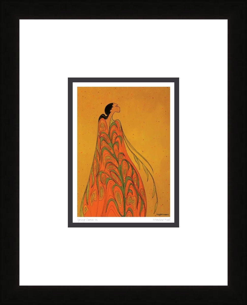 Spring Comes In by Maxine Noel, Indigenous Art Print, First Nations, Native Americans, Framed Art