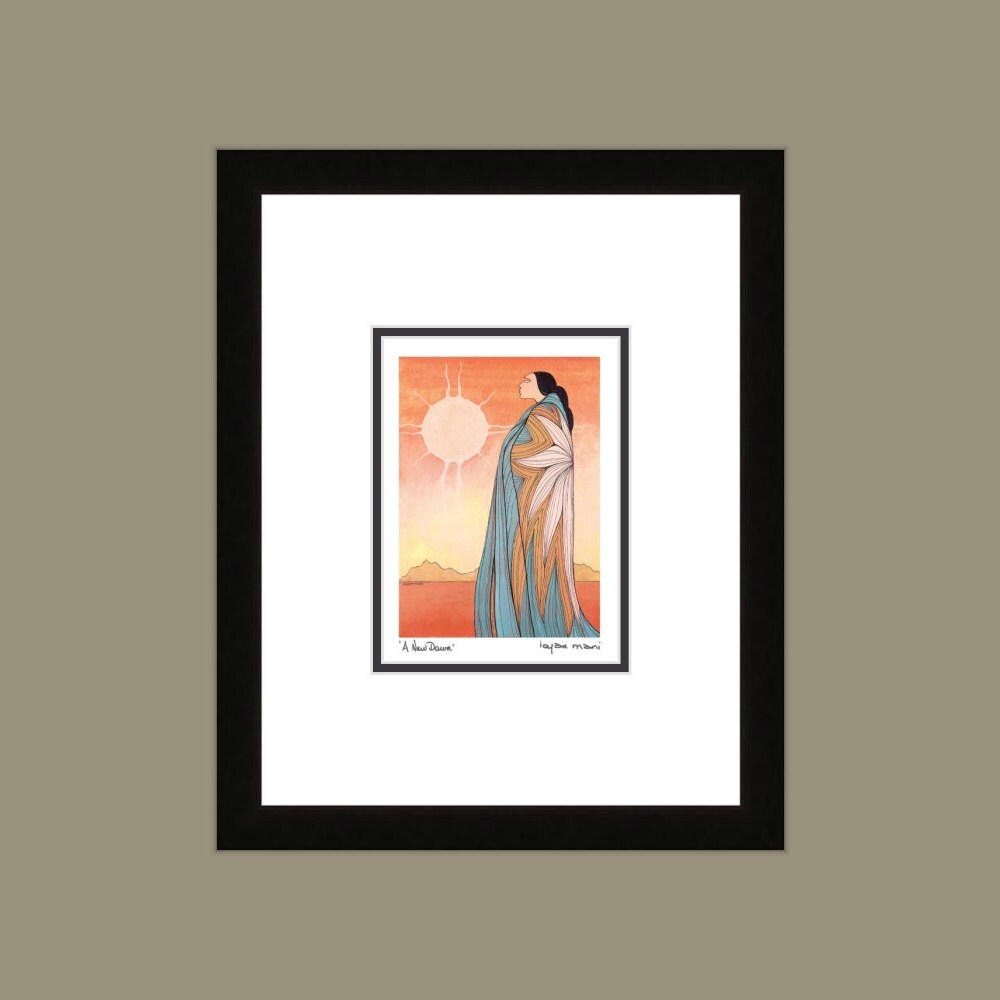 A New Dawn by Maxine Noel, Indigenous Art Print, First Nations, Native Americans, Framed ArtA New Dawn by Maxine Noel, Indigenous Art Print, First Nations, Native Americans, Framed Art