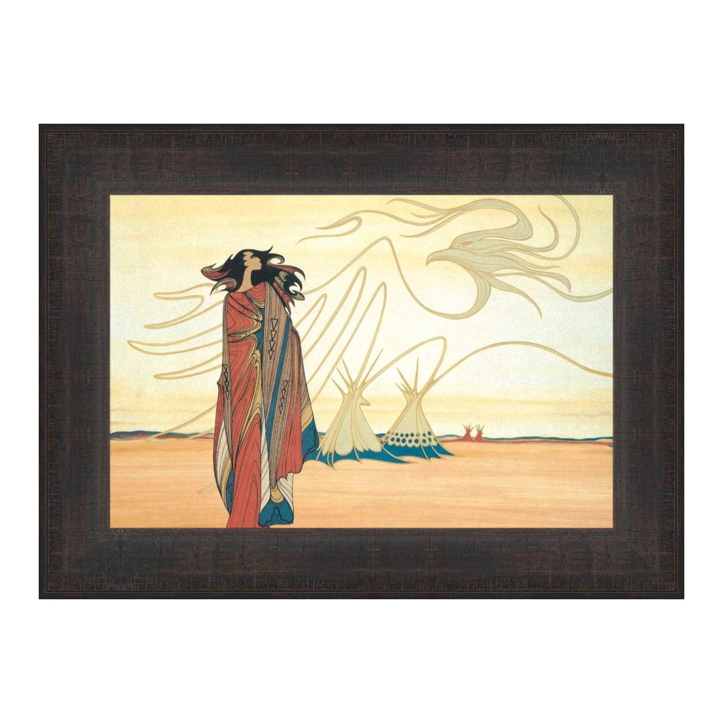 Spirit Of The Plains by Maxine Noel, Indigenous Art Print, First Nations, Native Americans, Framed Art