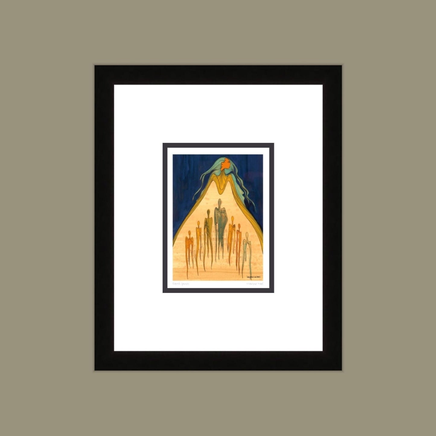 Earth Spirits by Maxine Noel, Indigenous Art Card, First Nations, Native Americans, Framed Art Card