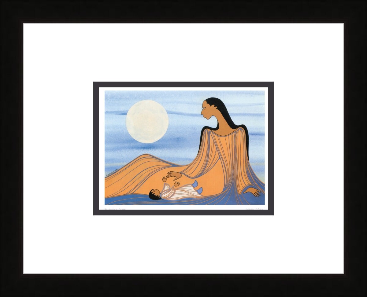 Evening Star Print by Maxine Noel, Indigenous Art Print, First Nations, Native Americans, Framed Art, Mother and Baby