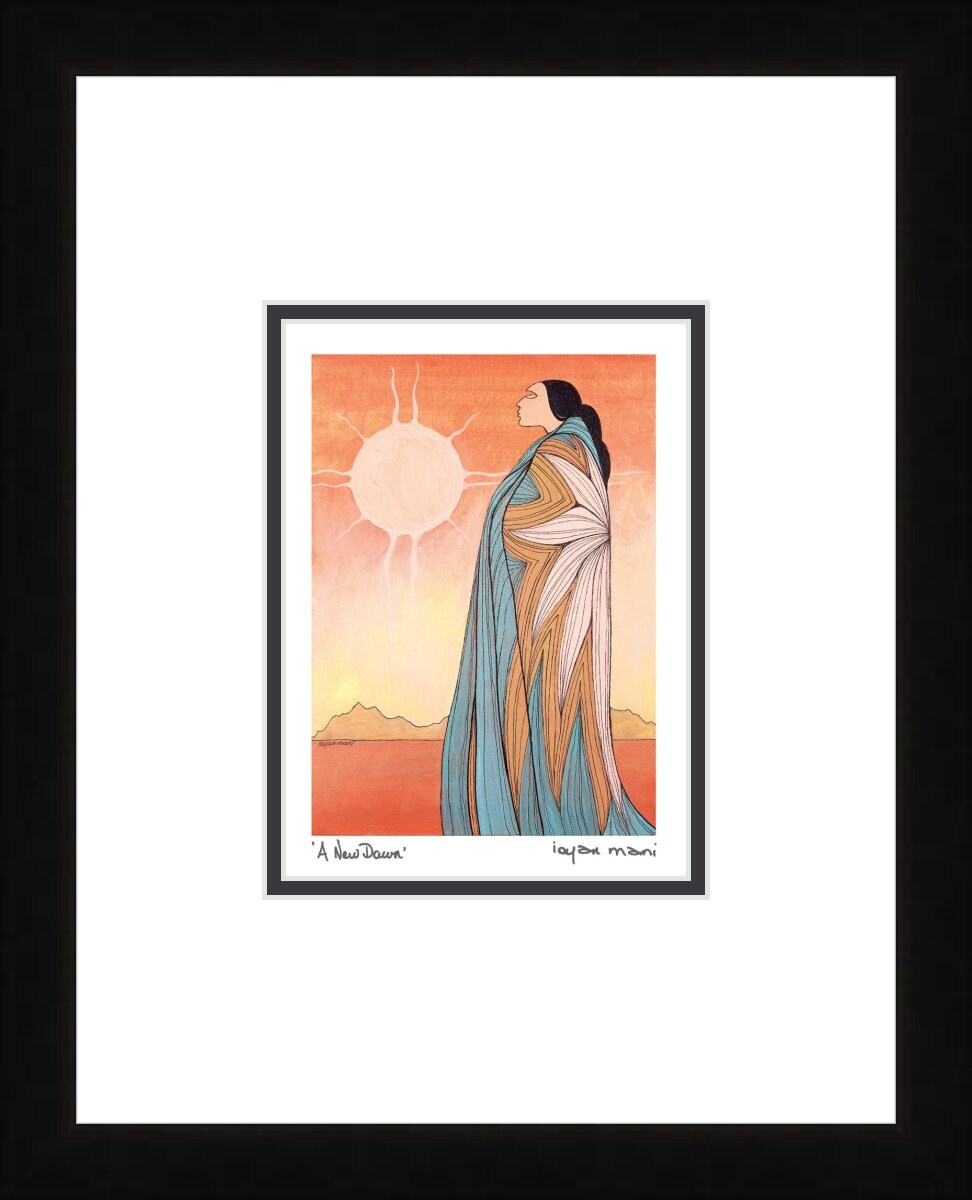 A New Dawn by Maxine Noel, Indigenous Art Print, First Nations, Native Americans, Framed Art