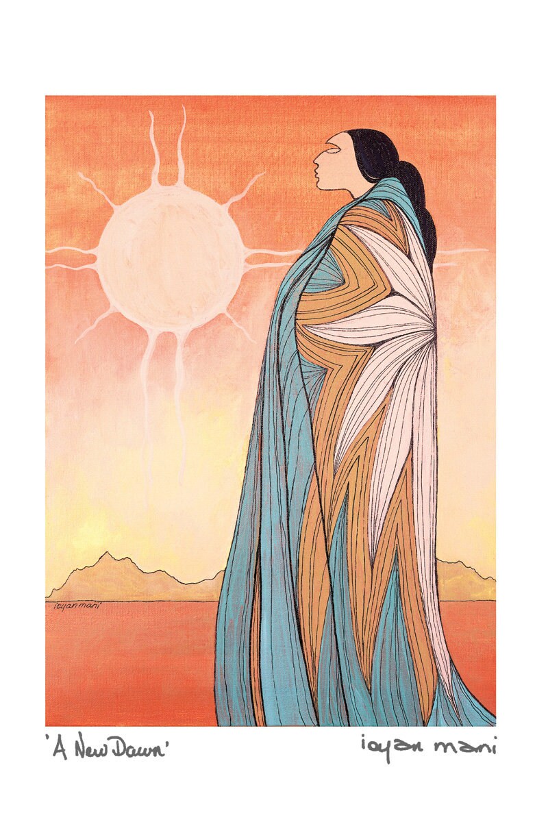 A New Dawn by Maxine Noel, Indigenous Art Print, First Nations, Native Americans, Framed Art