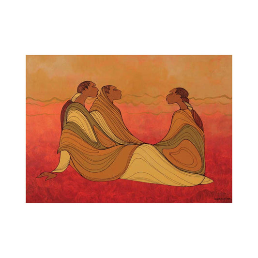 Family by Maxine Noel, Indigenous Art Print, First Nations, Native Americans, Framed Art Card