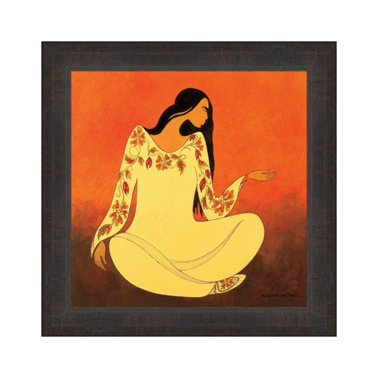 Woodlands Woman by Maxine Noel, Indigenous Art Print, First Nations, Native Americans, Framed Art