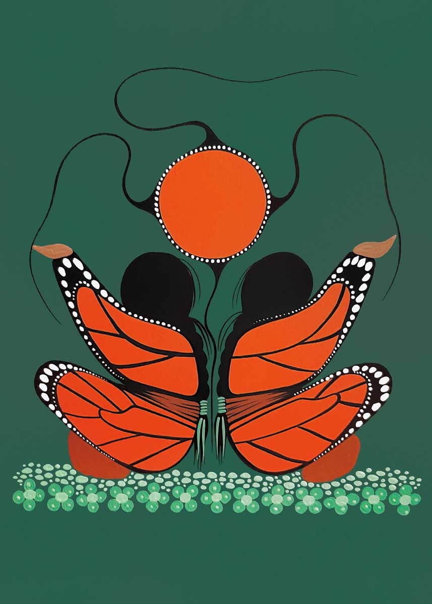 Beauty From Growth By Simone Mcleod , Indigenous Art Print, First Nations, Native American Indian Decor