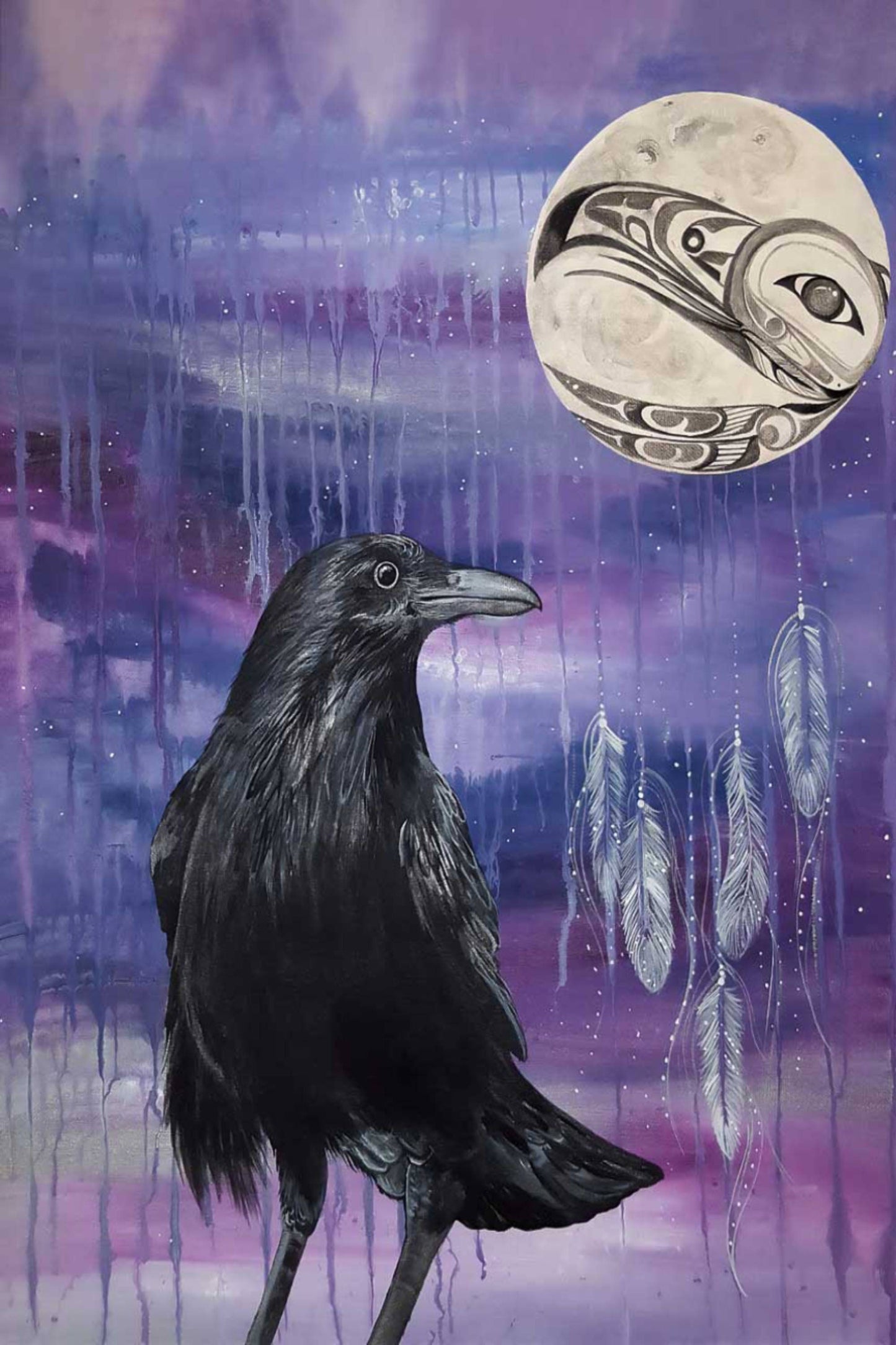 Raven Keeper by Karen Erickson, Indigenous Art Print, First Nations, Native American Indian Decor