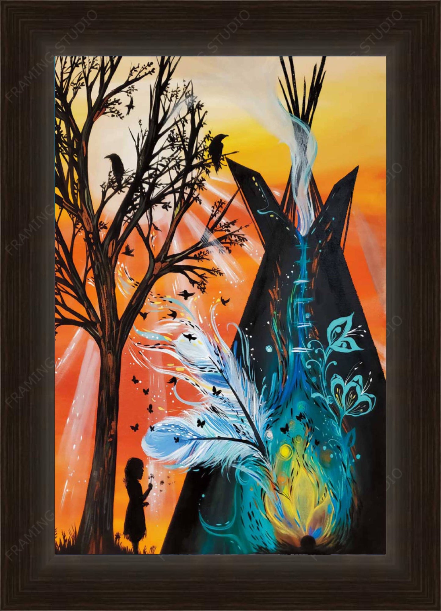 Through Children’s Eyes by Karen Erickson, Indigenous Art Print, First Nations, Native American Indian Decor