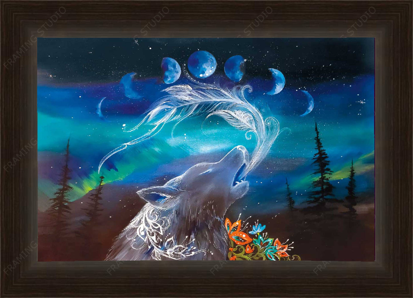 Wolf Whisperer by Karen Erickson, Indigenous Art Print, First Nations, Native American Indian Decor