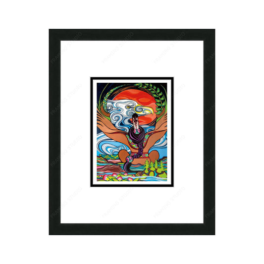 The Gifts We Are Given by Pam Cailloux, Indigenous Art Card, Framed Art Card, Métis