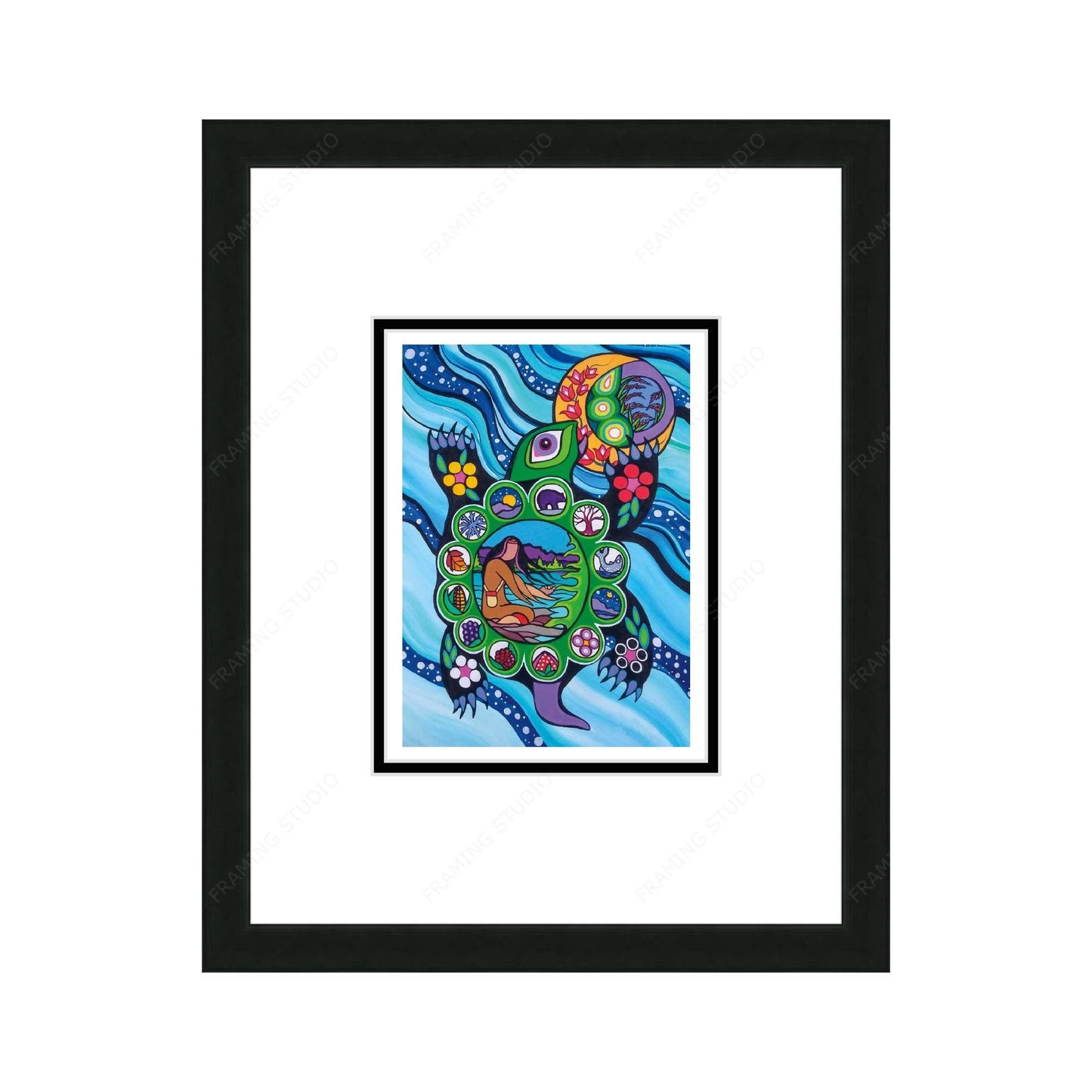 13 Moons by Pam Cailloux, Indigenous Art Card, Framed Art Card, Métis Artist