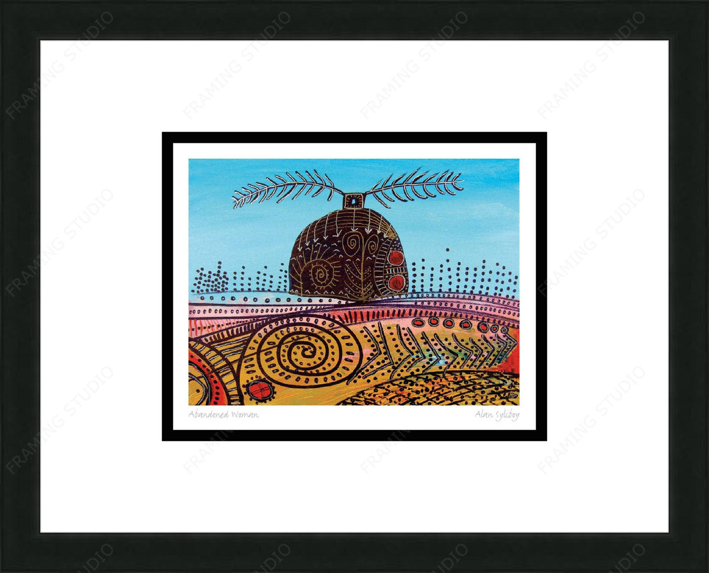 Abandoned Woman by Alan Syliboy, Indigenous Art Card, Framed Art Card, Mi’kmaq Artist