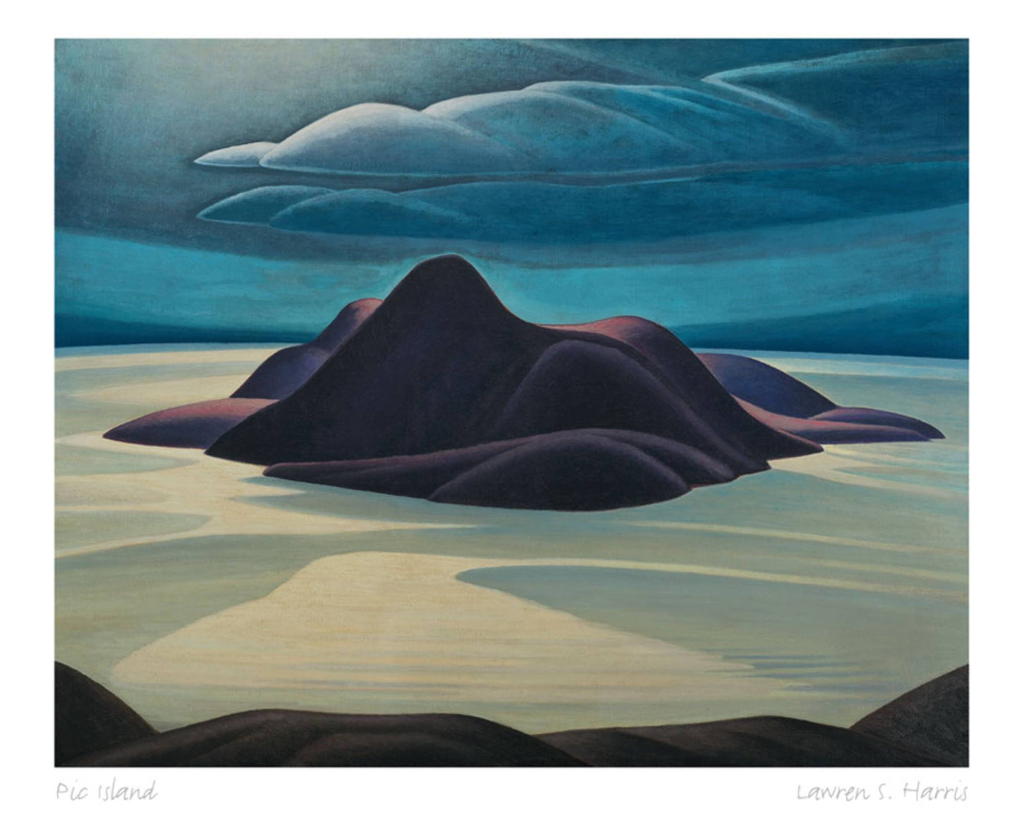 Pic Island by Lawren S. Harris, Group of Seven Art Card, Framed Art Card
