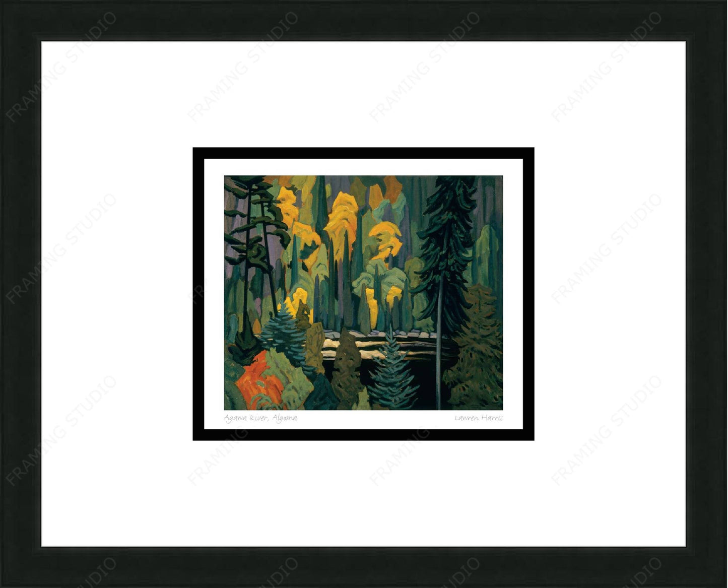 Agawa River, Algoma by Lawren S. Harris, Group of Seven Art Card, Framed Art Card
