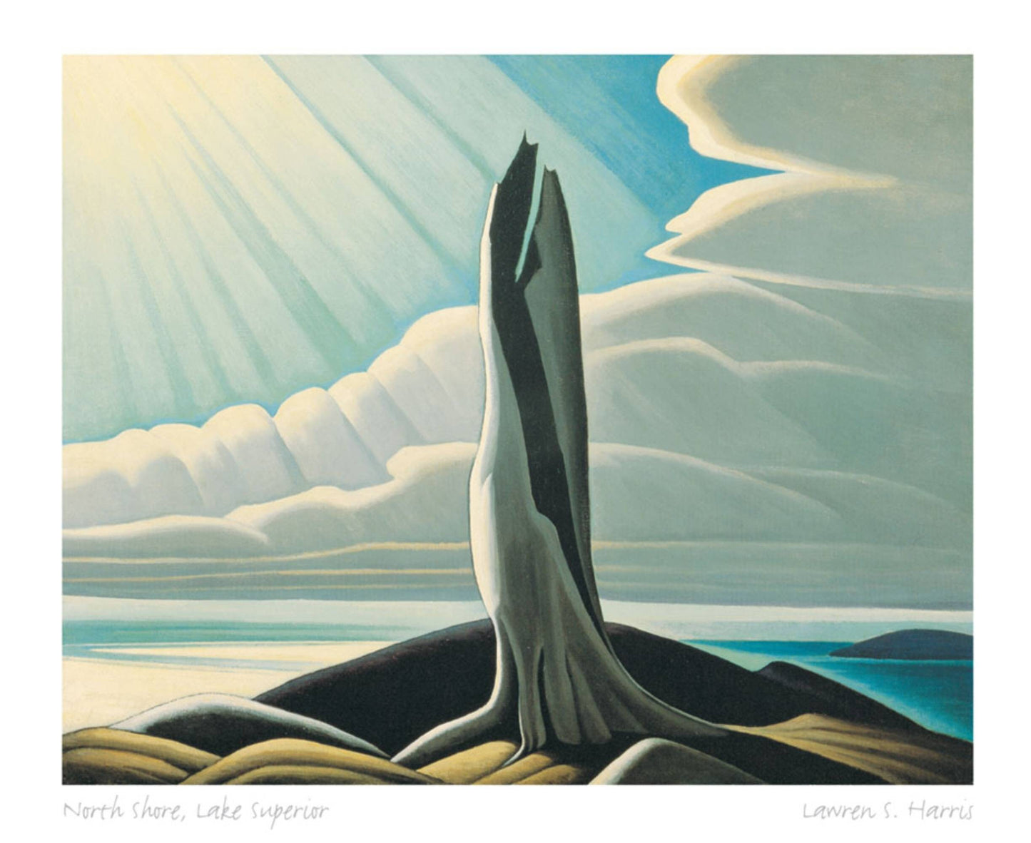 North Shore/Lake Superior by Lawren S. Harris, Group of Seven Art Card,  Framed Art Card