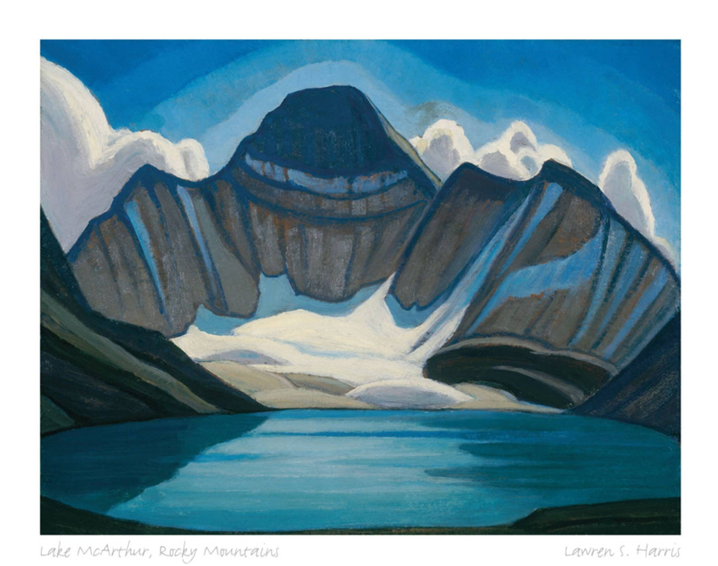Lake McArthur, Rocky Mountains by Lawren S. Harris, Group of Seven Art Card,  Framed Art Card