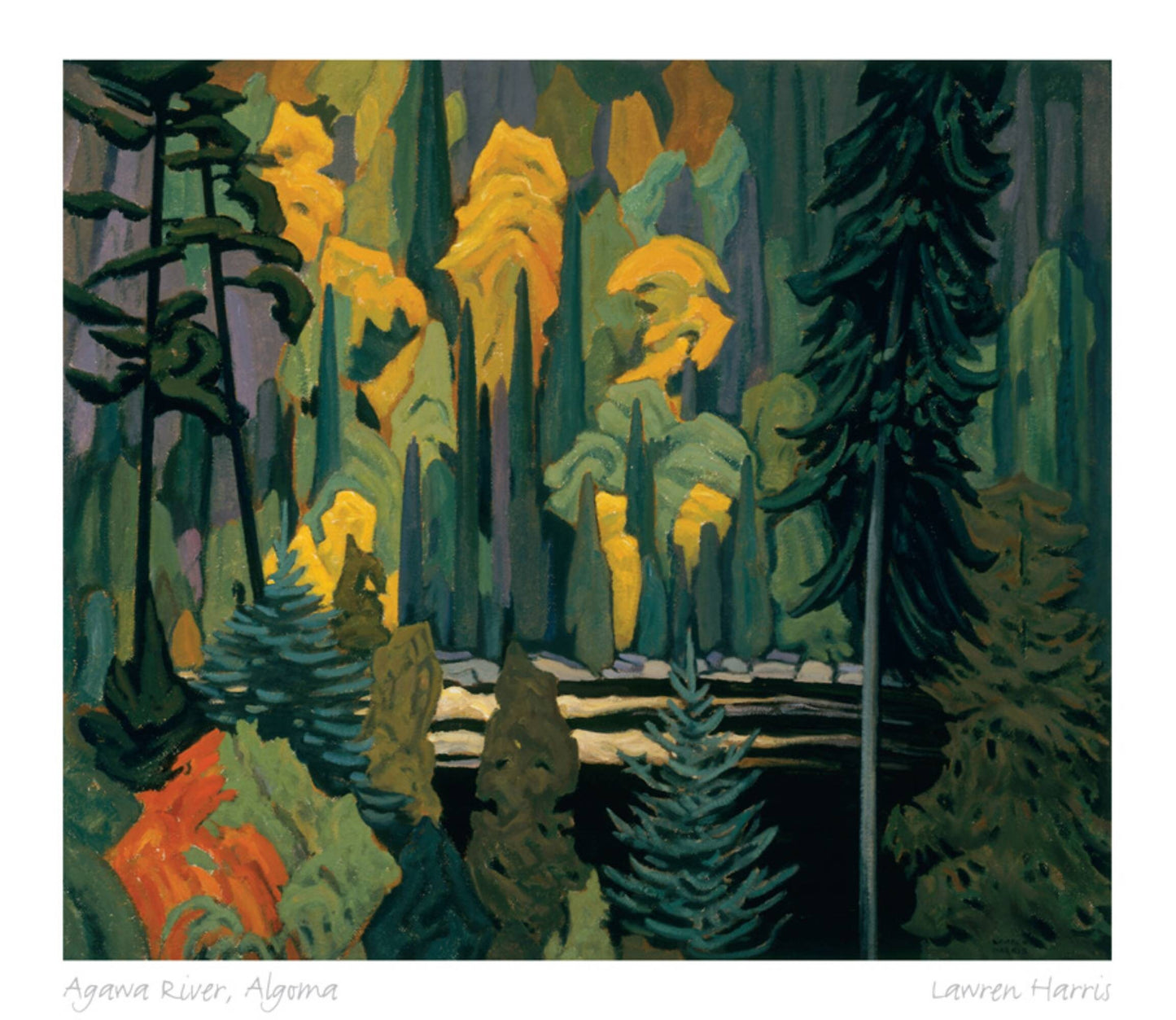 Agawa River, Algoma by Lawren S. Harris, Group of Seven Art Card, Framed Art Card
