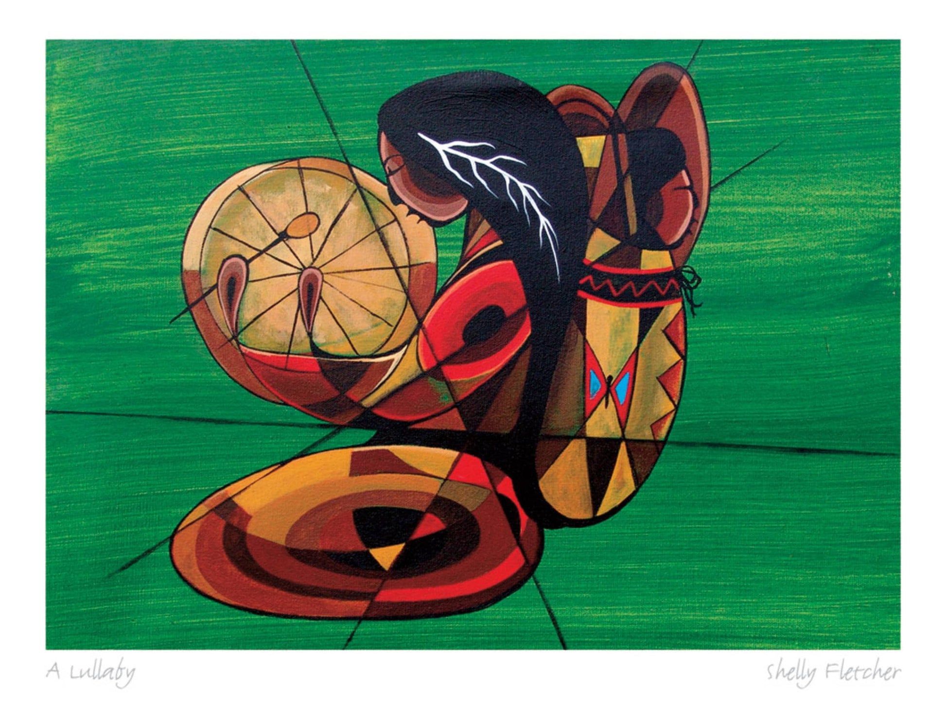 A Lullaby By Shelly Fletcher, Framed Artcard, Indigenous Art