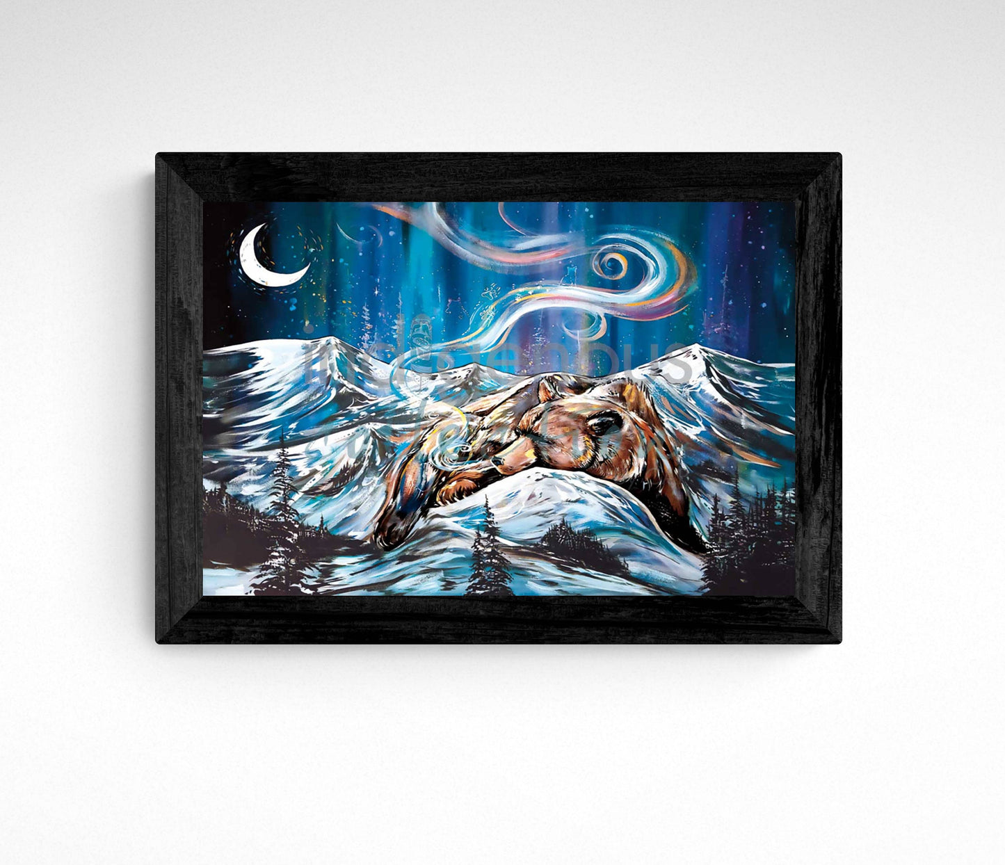 Bear Mountain By Carla Joseph, Indigenous Art Print, First Nations, Native Americans, Cree, Métis, Framed Art
