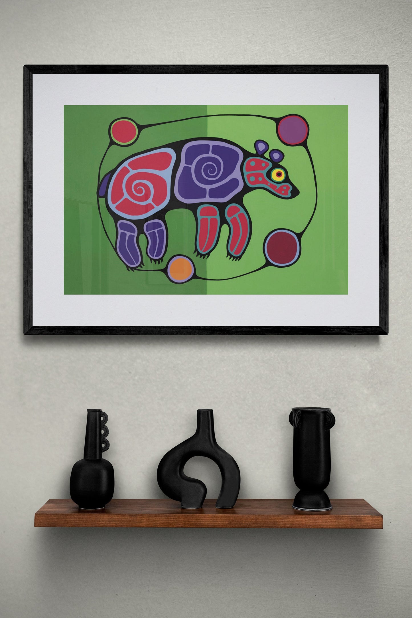 Bear by Jim Oskineegish Indigenous Art Print, First Nations, Ahnisnabae Culture, Native American Indian DecorBear by Jim Oskineegish Indigenous Art Print, First Nations, Ahnisnabae Culture, Native American Indian Decor