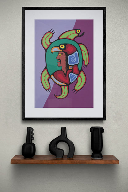 Guardian Spirit by Jim Oskineegish Indigenous Art Print, First Nations, Ahnisnabae Culture, Native American Indian Decor