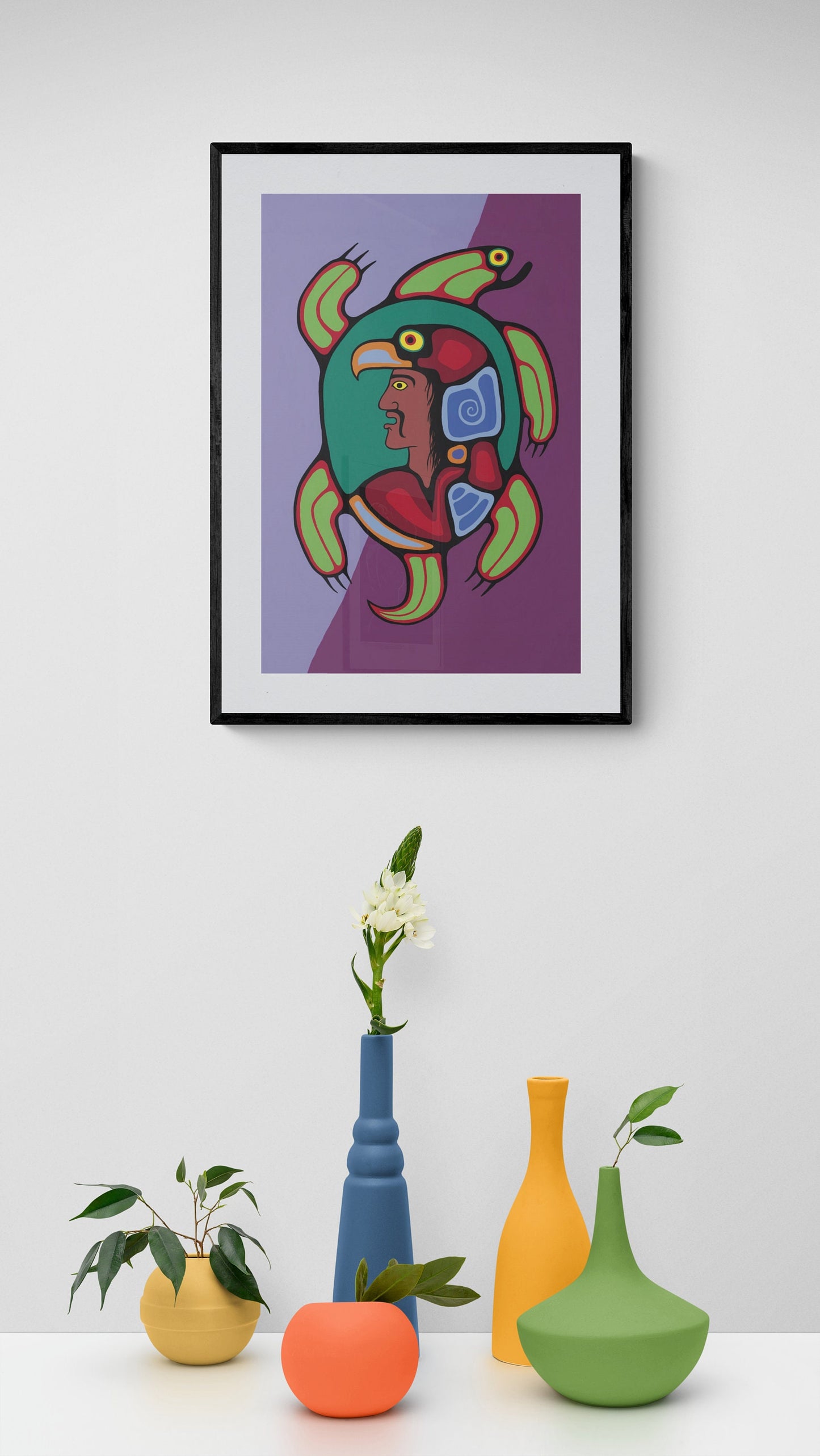 Guardian Spirit by Jim Oskineegish Indigenous Art Print, First Nations, Ahnisnabae Culture, Native American Indian Decor