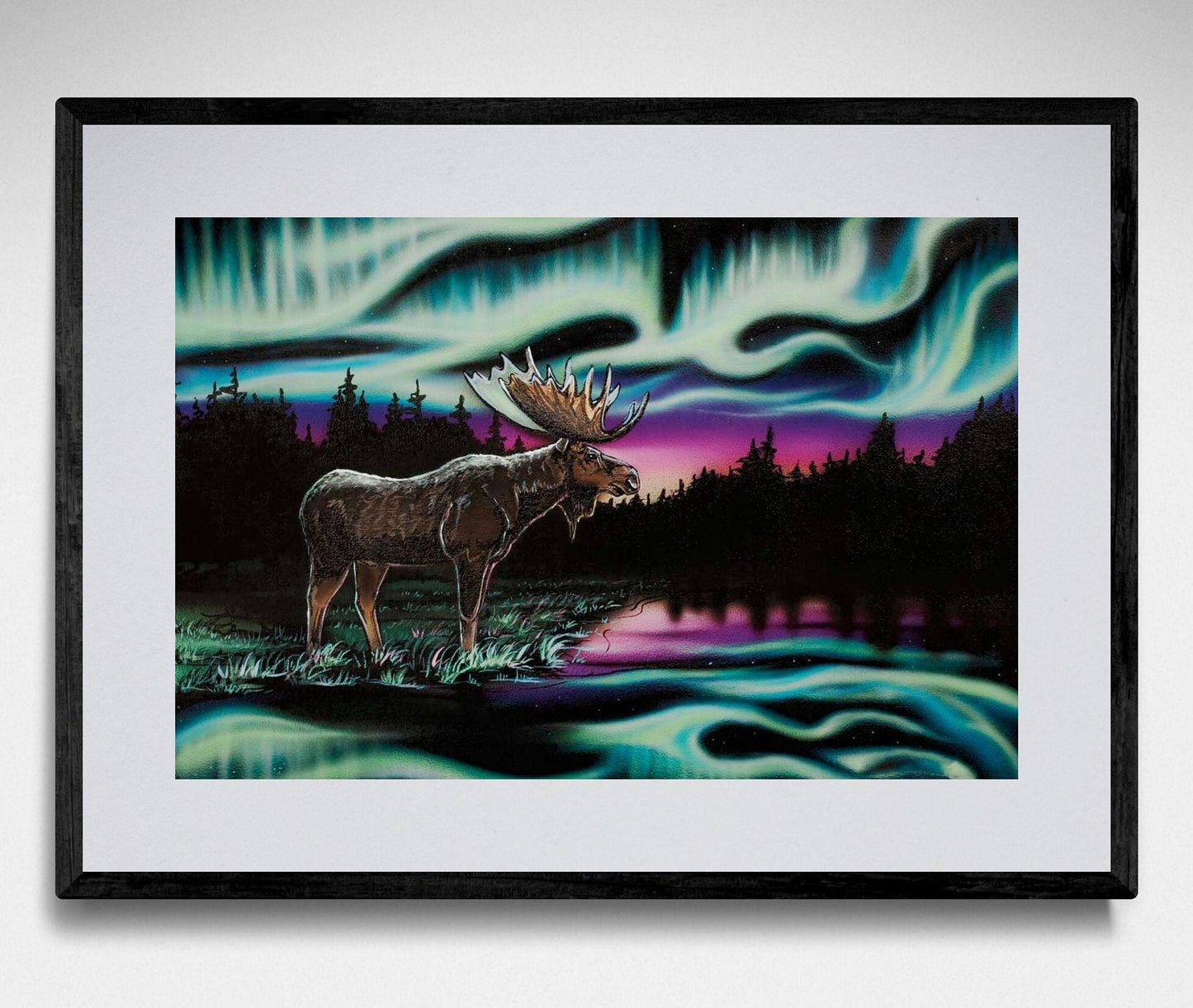 Sky Dance King of the North By Amy Keller-Rempp Indigenous Art Print, First Nations, Native American Decor, Northern Lights, Aurora Borealis