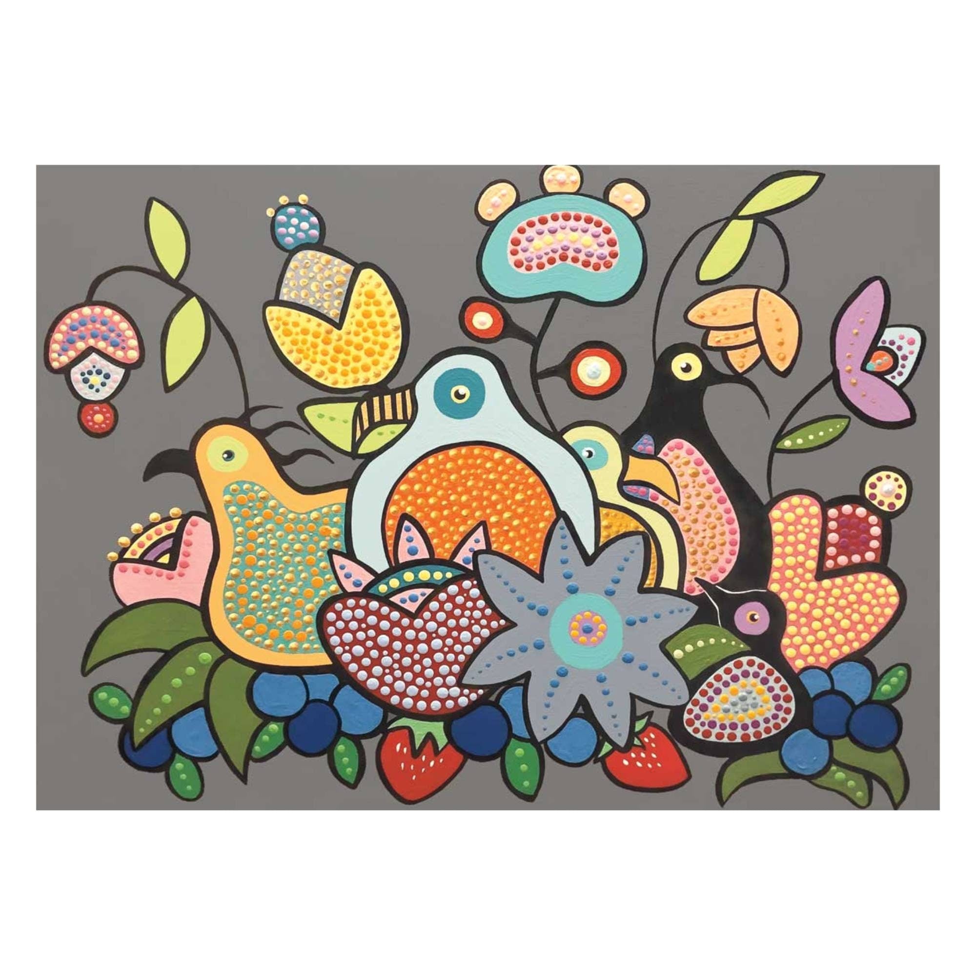 The Gatherings by Donna Langhorne Indigenous Art Print, First Nations ...