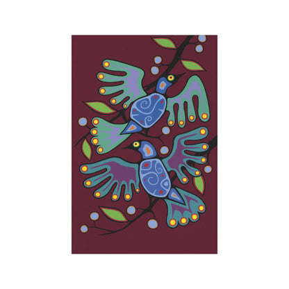 Bird Resting by Jim Oskineegish Indigenous Art Print, First Nations, Ahnisnabae Culture, Native American Indian Decor