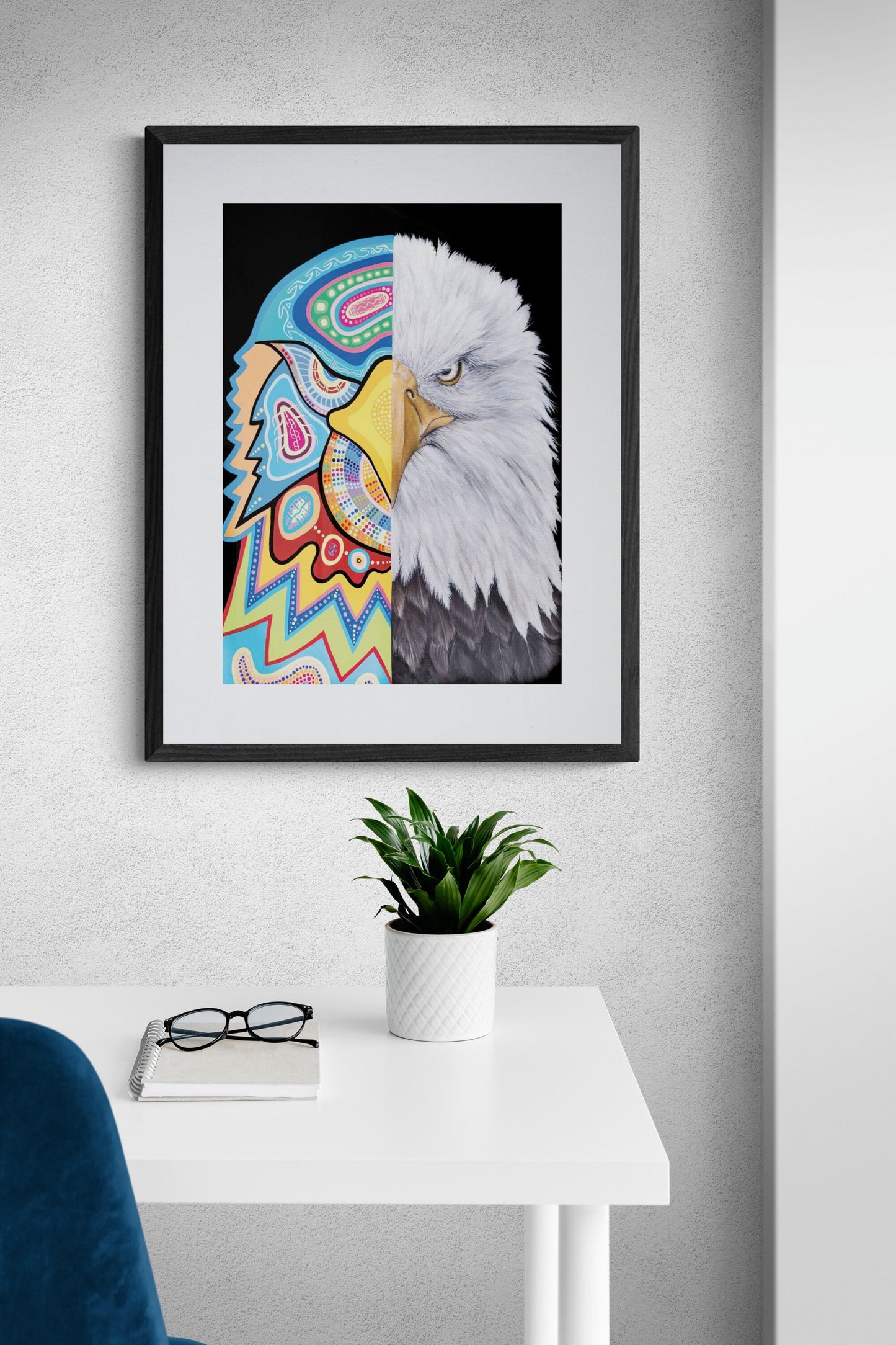 Cassius II by Donna Langhorne Indigenous Art Print, First Nations, Anishinaabe Nation, Native Americans Decor, Eagle Framed Art