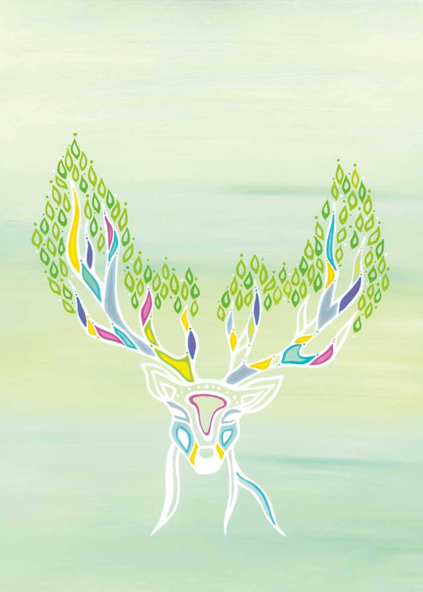 Deer Spirit By Patrick Hunter Indigenous Art Print, First Nations, Ojibway, Native Americans Indian Decor, Framed Art