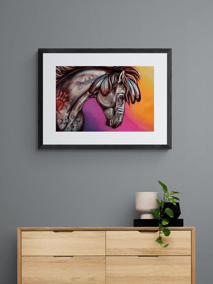 Tomahawk By Amy Keller-Rempp, Indigenous Art Print, First Nations, Native Americans Decor, Métis, Framed Art