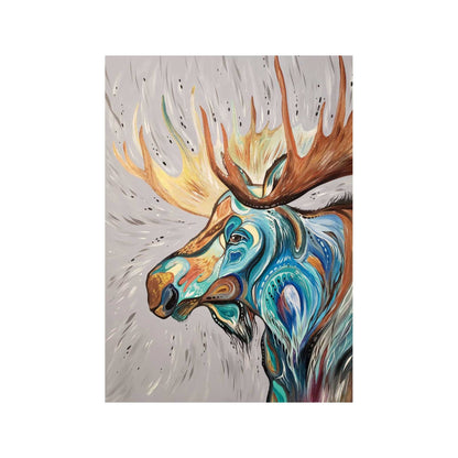 Cree Style Moose by Carla Joseph, Indigenous Art Print, First Nations, Cree Culture, Native American Indian Decor