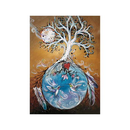 Tree of Life By Carla Joseph, Indigenous Art Print, First Nations, Native Americans, Cree, Métis, Framed Art