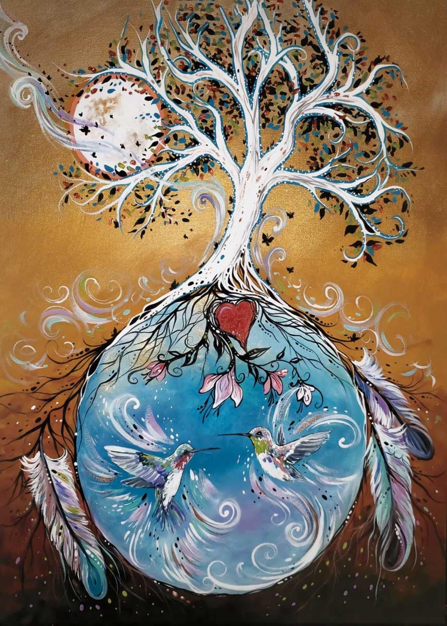 Tree of Life By Carla Joseph, Indigenous Art Print, First Nations, Native Americans, Cree, Métis, Framed Art