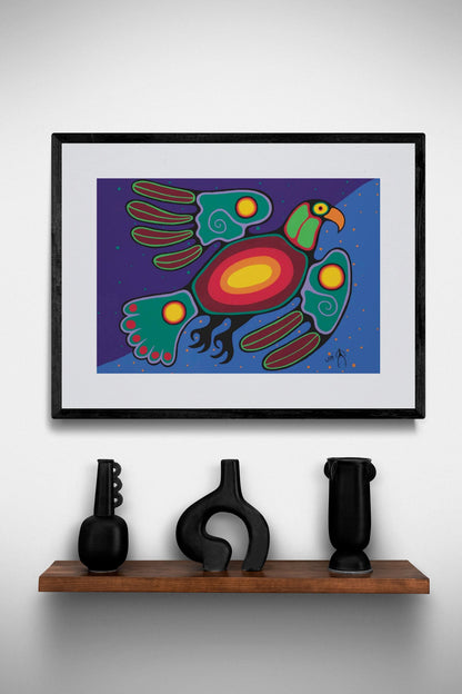 Thunder Spirit by Jim Oskineegish Indigenous Art Print, First Nations, Ahnisnabae Culture, Native American Indian Decor