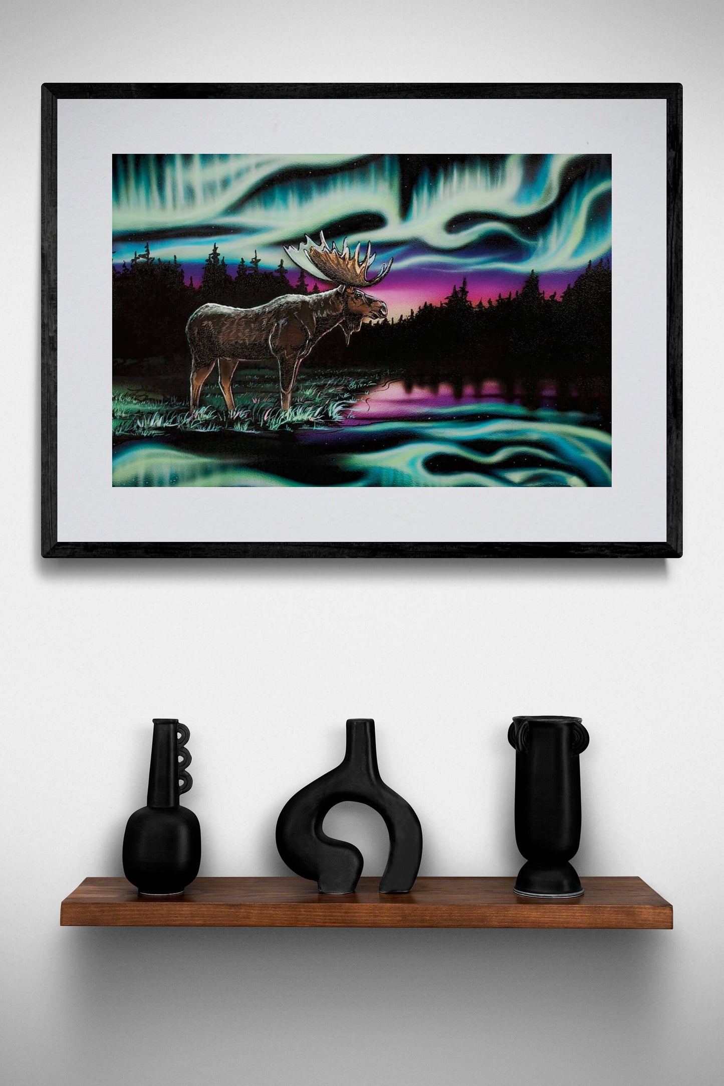 Sky Dance King of the North By Amy Keller-Rempp Indigenous Art Print, First Nations, Native American Decor, Northern Lights, Aurora Borealis